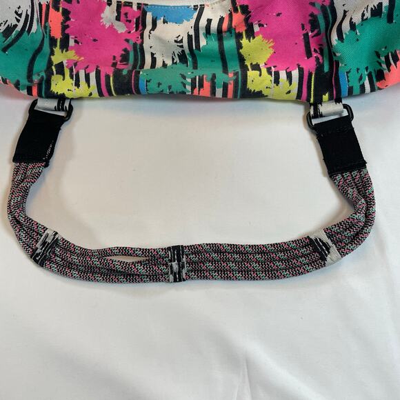 KAVU Duffle Bag Neon Paint Splatter Duffel Travel Gym Weekend Bag Unisex Large - Picture 10 of 12